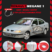 Renault Megane 1 Oto Araç Kapı Koruma Fitili 5metre Parlak Kırmızı Renk thumbnail 1