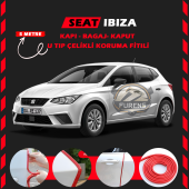 Seat Ibıza Oto Araç Kapı Koruma Fitili 5metre Parlak Kırmızı Renk - 1