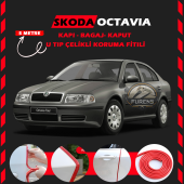 Skoda Octavia Oto Araç Kapı Koruma Fitili 5metre Parlak Kırmızı Renk thumbnail 1