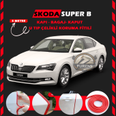 Skoda SuperB Oto Araç Kapı Koruma Fitili 5metre Parlak Kırmızı Renk thumbnail 1
