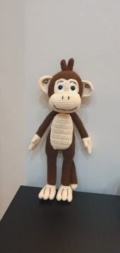 Maymun Kukuli Amigurumi Organik Oyuncak - 2