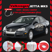 Volksvogen Jetta Mk5 Oto Araç Kapı Koruma Fitili 5metre Parlak Kırmızı Renk thumbnail 1