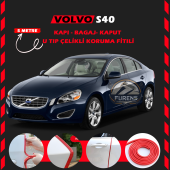 Volvo S40 Oto Araç Kapı Koruma Fitili 5metre Parlak Kırmızı Renk - 1