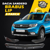 Dacia Sandero 2009-2020 Uyumlu Brabus Ön Lip 3 Parça Kanatlı Lip thumbnail 1