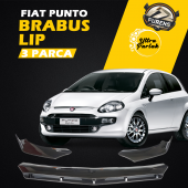 Fiat Punto Evo 2009-2018 Uyumlu Brabus Ön Lip 3 Parça Kanatlı Lip - 1