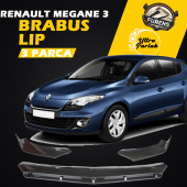 Renault Megane 3 Uyumlu Brabus Ön Lip 3 Parça Kanatlı Lip - 1