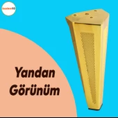 Ovit Koltuk Baza Puf Sehpa Tv Ünite Masa Mobilya Ayağı Ayakları Metal Ayakları 14 Cm Altın thumbnail 4