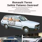 Renault Toros Parlak Siyah Yalancı Çakma Sahte Sunroof - 1