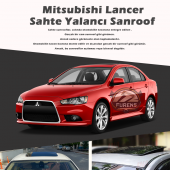 Mitsubishi Lancer Parlak Siyah Yalancı Çakma Sahte Sunroof thumbnail 1