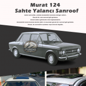 Murat 124 Parlak Siyah Yalancı Çakma Sahte Sunroof thumbnail 1