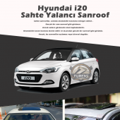 Hyundai İ20 Parlak Siyah Yalancı Çakma Sahte Sunroof - 1