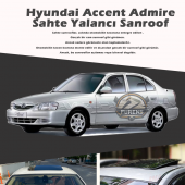 Hyunda Accent Admire Parlak Siyah Yalancı Çakma Sahte Sunroof thumbnail 1