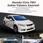 Honda Civic FB7 Parlak Siyah Yalancı Çakma Sahte Sunroof thumbnail 1