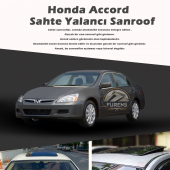 Honda Accord Parlak Siyah Yalancı Çakma Sahte Sunroof - 1