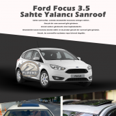 Ford Focus 3.5 Parlak Siyah Yalancı Çakma Sahte Sunroof thumbnail 1