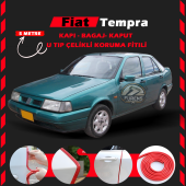 Fiat Tempra Oto Araç Kapı Koruma Fitili 5metre Parlak Kırmızı Renk - 1