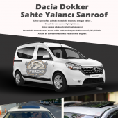 Dacia Dokker Parlak Siyah Yalancı Çakma Sahte Sunroof - 1