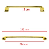 Alperen Gold Altın (224 MM - 22.4 CM) Mobilya Mutfak Dolabı Çekmece Dolap Kulpu Kulbu Metal Kulpları thumbnail 2