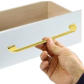 Alperen Gold Altın (224 MM - 22.4 CM) Mobilya Mutfak Dolabı Çekmece Dolap Kulpu Kulbu Metal Kulpları thumbnail 3