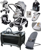 8 In 1 Yeni Doğan Set 990 Travel Sistem Bebek Arabası Lorelli Anne Yanı Beşik Oyun Parkı Yatak  370 Ana Kucağı - 3