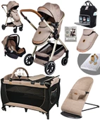 8 In 1 Yeni Doğan Set 990 Travel Sistem Bebek Arabası Lorelli Anne Yanı Beşik Oyun Parkı Yatak  370 Ana Kucağı - 1