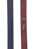 Lacivert Çocuk Boy Suni Deri Dikişli Model 3 cm.lik Garson Klasik Kemer - G5-23EK - 7