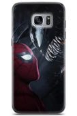 Samsung Galaxy S7 Edge Uyumlu Kılıf Supers 09 Spider-Man vs Venom UV Kılıf Siyah - 1