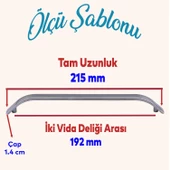 Alara Mobilya Mutfak Dolabı Çekmece Dolap Kapak Kulpu Düz Metal Kulp Kulbu Kulpu 192 mm Krom thumbnail 2