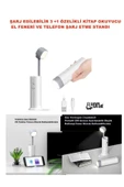 3+1 Şarjlı Kitap Okuma Lambası , Fener 3 Kademeli ,Acil durum Powerbank ve Telefon Tutucu Lamba - 1