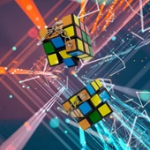 Zeka Küpü Sihirli Rubik Küp Anahtarlık - 4