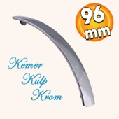 Kemer Mobilya Mutfak Dolabı Çekmece Dolap Kulpları Düz Metal Kulp Kulbu Kulpu (96 MM-9.6 CM) Krom thumbnail 1