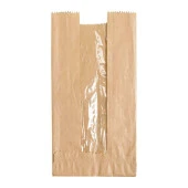 Pencereli Kraft Baget Ekmek Fırın Kese Kağıdı - Orta boy - 15 x 41 Cm. - 0.510 Kg. - Paket thumbnail 1