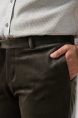 Apartro Regular Fit İnce Fitilli Boru Paça Yan Cep Kalın Kumaş Kadife Pantolon - 5