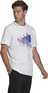 Adidas HG8850 Barce Logo 1 Short Sleeve Erkek Tişört - 4
