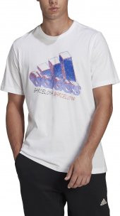Adidas HG8850 Barce Logo 1 Short Sleeve Erkek Tişört - 6
