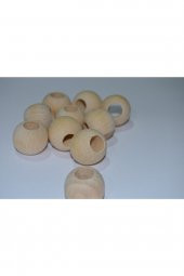 Ham Ahşap Boncuk 16 Mm 1 Kg. (±650 Adet) - 1