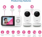 VTech VM819-2 Video Bebek Monitörü - 19 Saat Pil Ömrü - 2 Kamera - 2