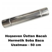 Hoşseven HDU-10 Üstten Bacalı Hermetik Soba Baca Uzatması - 50 cm - 1