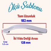 Elif Mobilya Mutfak Dolabı Çekmece Dolap Kapak Kulpu Düz Metal Kulp Kulbu Kulpu 128 Mm Krom thumbnail 2