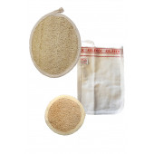 Oval Kabak Kese + Kabak Lifi Peeling + Kelebek Vücut Kesesi - 1