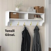 Metal Portmanto Vestiyer Duvar Dolap Elbise Askısı Mat Gold Mobilya Kapı Askılığı Aparatı Askı - 6