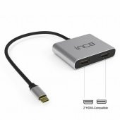 INCA ITPC-4T TYPE-C HUB 4HDMI 4K30Hz+USB2.0,PD - 1