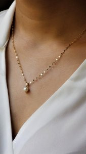 Altın İncili Kolye thumbnail 1