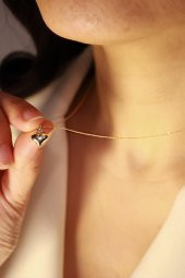 14 Ayar Altın Kalp Kolye - 3