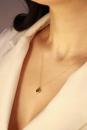 14 Ayar Altın Kalp Kolye - 1