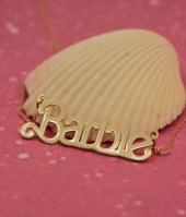 14 Ayar Altın Barbie İsim Kolye - 1