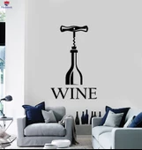 Dekoratif Duvar Sticker Bar Şarap Tirbuşon Şişe Açacağı Mutfak Çıkartmaları thumbnail 1