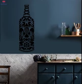 Dekoratif Duvar Sticker Şarap Şişesi Bar Mutfak Dekor Çıkartmaları - 1
