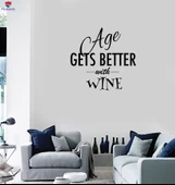 DekoratifDecal Duvar Sticker Dekor için mutfak Şarap Alıntı Kelimeler Yemek odası Benzersiz Hediyelik - 1