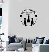 DekoratifDecal Duvar Sticker Dekor Şarap Mahzen Dükkanı Şişe Benzersiz Hediyelik thumbnail 1